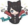 BLACK KITTEN 3 :: @line_stickers 7