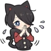 BLACK KITTEN 3 :: @line_stickers 9