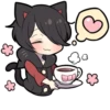 BLACK KITTEN 3 :: @line_stickers 10