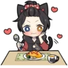 BLACK KITTEN 3 :: @line_stickers 12