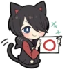 BLACK KITTEN 3 :: @line_stickers 16