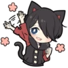 BLACK KITTEN 3 :: @line_stickers 17