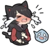 BLACK KITTEN 3 :: @line_stickers 19