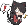 BLACK KITTEN 3 :: @line_stickers 21