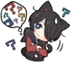 BLACK KITTEN 3 :: @line_stickers 23