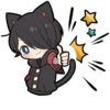 BLACK KITTEN 3 :: @line_stickers 24