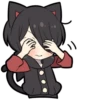 BLACK KITTEN 3 :: @line_stickers 27