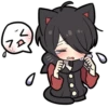 BLACK KITTEN 3 :: @line_stickers 28