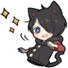 BLACK KITTEN 3 :: @line_stickers 30
