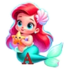 ABC LA SIRENITA NIÑA 16