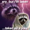sry, but I'm taken @nocturnaltrashposts ...taken as a joke