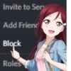 Invite to Ser Add Friend Block Roles