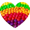 Colored hearts 30