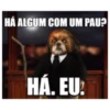 HÁ ALGUM COM UM PAU? HÁ. EU: