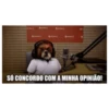 SÓ CONCORDO COM A MINHA OPINIÃO!