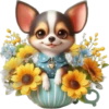 Chihuahua flores amarillas 🏵🌻 5