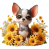 Chihuahua flores amarillas 🏵🌻 6