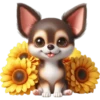 Chihuahua flores amarillas 🏵🌻 8