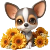 Chihuahua flores amarillas 🏵🌻 9