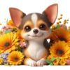 Chihuahua flores amarillas 🏵🌻 11
