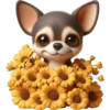 Chihuahua flores amarillas 🏵🌻 13