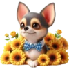 Chihuahua flores amarillas 🏵🌻 14