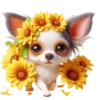 Chihuahua flores amarillas 🏵🌻 18