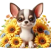Chihuahua flores amarillas 🏵🌻 19