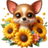 Chihuahua flores amarillas 🏵🌻 20