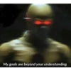 My goals are beyond your understanding