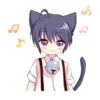 Boy of the black cat which moves 9