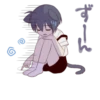 Boy of the black cat which moves 16
