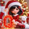ABC CHRISTMAS GIRL LIGHTING LETTERS 12