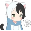 Black and white cat boy • 7