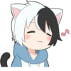 Black and white cat boy • 12
