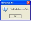 Windows XP X Task failed successfully. OK
