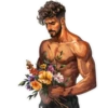 Portrait with flowers 1 5