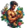 Portrait with flowers 1 7