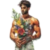 Portrait with flowers 1 12