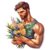 Portrait with flowers 1 17