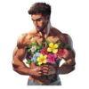 Portrait with flowers 1 20