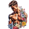 Portrait with flowers 1 22