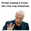 ЛУЧШЕ СИНИЦА В РУКАХ ЧЕМ УТКА ПОД КРОВАТЬЮ....