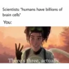 Scientists: "humans have billions of brain cells" You: There's three, actually