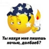 Ты нахуя мне пишешь ночью, долбаеб?