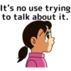 It's no use trying to talk about.it.