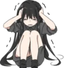 Girl with black hair long TL-EDIT :: 27
