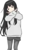 Girl with black hair long TL-EDIT :: 30