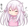 Sticker of the slant eyes & cat girl 6