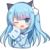Sticker of the slant eyes & cat girl 17